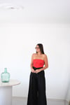 ELENİ STRAPLEZ KIRMIZI BLUZ