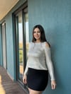 ELİSA KREM OMUZ AÇIKLI BLUZ