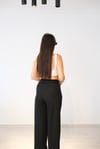 ELOW BEL DETAYLI SİYAH PANTOLON