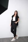 FALTE JOGGER SİYAH PANTOLON