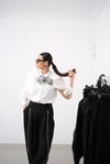 FLEUR FERMUARLI SİYAH TASARIM PANTOLON