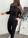 FLORA FERMUAR DETAYLI SİYAH PANTOLON
