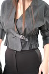 FULLY CROCO DETAYLI SİYAH CEKET