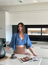 GAİA İNDİGO BAĞLAMALI BLUZ