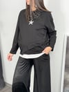 GENT SİYAH TASARIM SWEATSHIRT