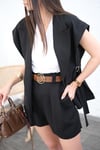 GİRİT SİYAH TENCEL ŞORT