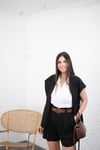GİRİT SİYAH TENCEL ŞORT