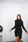 GODE SİYAH BALIKÇI YAKA BLUZ
