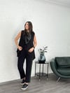 GRAND NEON DETAYLI SİYAH PANTOLON