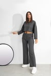 GRASSE ANTRASİT KISA SWEATSHIRT