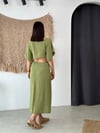 GULIA SAGE GREEN MÜSLİN ELBİSE