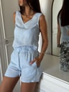 HALYTE BEBE MAVİ KETEN BLUZ