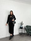 HARMONY DAMLA AÇIKLI SİYAH TRİKO ELBİSE