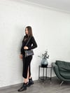 HARMONY DAMLA AÇIKLI SİYAH TRİKO ELBİSE