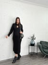 HARMONY DAMLA AÇIKLI SİYAH TRİKO ELBİSE