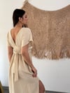 HELEN BEJ MÜSLİN ELBİSE