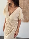 HELEN BEJ MÜSLİN ELBİSE