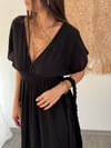 HELEN SİYAH MÜSLİN ELBİSE