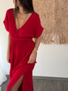 HELEN VİŞNE MÜSLİN ELBİSE