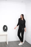 HİBİSCUS CEP DETAYLI SİYAH PANTOLON