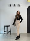 HİONA BELİ PİLELİ KREM HAVUÇ PANTOLON