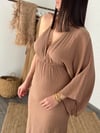 HONEY KOL DETAYLI BİSKÜVİ ELBİSE