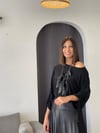IDRİL SİYAH DERİ DETAYLI ETEK