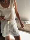 JANE BEYAZ KETEN ŞORT