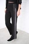 JERO JEAN DETAYLI SİYAH RAHAT PANTOLON