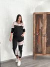 JERSEY SİYAH TASARIM PANTOLON