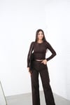 JULLY KAHVE LEOPAR İSPANYOL PAÇA JEAN