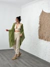 KAPŞONLU SAGE GREEN PELERİN