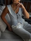 KENNY BEBE MAVİ ÖN BAĞCIKLI BLUZ
