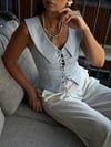 KENNY BEBE MAVİ ÖN BAĞCIKLI BLUZ