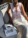 KENNY PEMBE ÖN BAĞCIKLI BLUZ