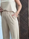 KÜBA PAÇA DETAYLI CAMEL PANTOLON