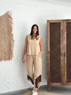 KÜBA PAÇA DETAYLI CAMEL PANTOLON