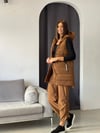 LANA KAHVE UZUN YELEK