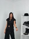 LASİRA SİYAH TASARIM GÖMLEK