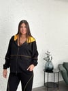 LE CORNER SARI DETAYLI SİYAH PANTOLON