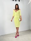 LELLY KRUVAZE NEON YEŞİL ELBİSE