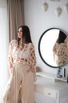 LİDAKİ TASARIM BEJ BLUZ