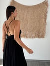 LİPARİ ASKILI NATURAL SİYAH ELBİSE