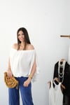 LİPARİ TASARIM BEYAZ BLUZ