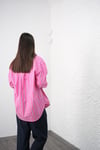 LİVER PEMBE ÇİZGİLİ OVERSİZE GÖMLEK