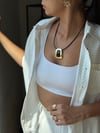 LİVO SİYAH-GOLD TASARIM KOLYE