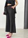LOGONA YIRTMAÇLI SİYAH PANTOLON