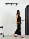 LOGONA YIRTMAÇLI SİYAH PANTOLON