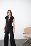 LOLA DÜĞMELİ SİYAH BLUZ