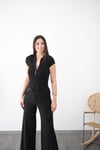LOLA DÜĞMELİ SİYAH BLUZ